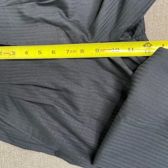 Bocaccio Uomo Pleated Dress Pants Women's 16R Black Pinstriped Business Office - Picture 10 of 13